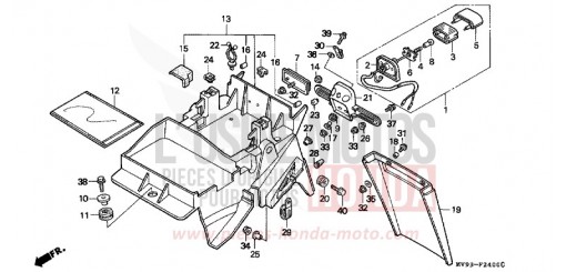 GARDE-BOUE ARRIERE CBR600FN de 1992